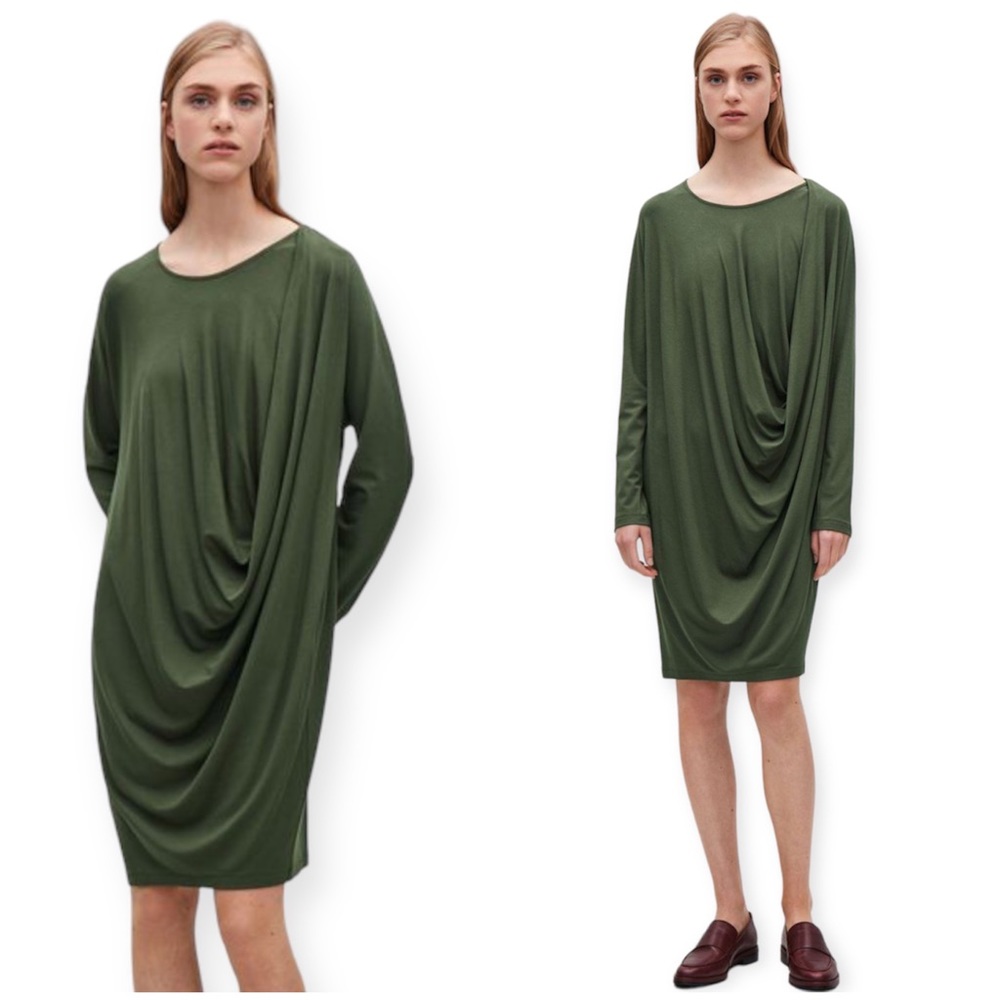 COS Draped Green Dress